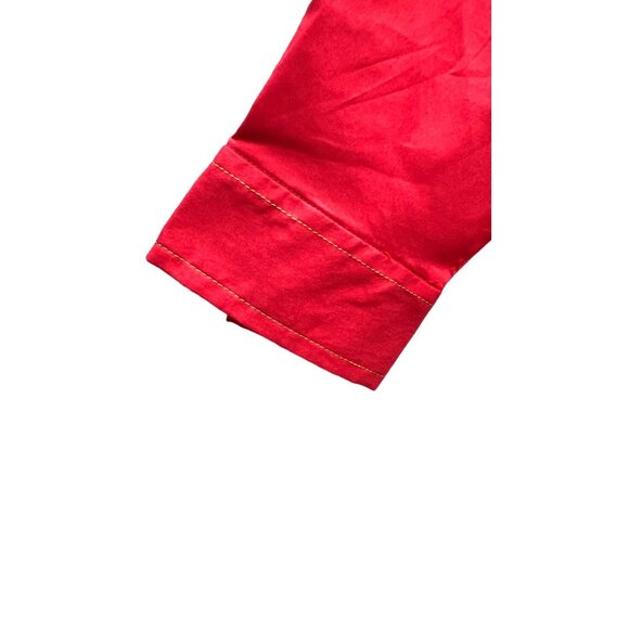 NWT Bob Mackie Wearable Art Red Embroidered Starburst Jacket Womens Small Tunic - Picture 9 of 16